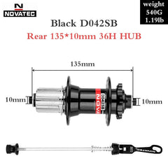 Novatec Hub D041SB D042SB Mountain Bike Disc Card Brake 28/32/36 Holes MTB Road Bicycle Bearing 36H Hubs 8/9/10/11/12 Speed