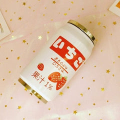 Creative Stainless Steel Japan Juice Candy Color Drink Cans Thermos Portable Unisex Students Personality Trendy Straw Cup - Wowza