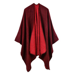 Luxury Brand Ponchos Coat 2022 Cashmere Scarves Women Winter Warm Shawls and Wraps Pashmina Thick Capes Blanket Femme Scarf