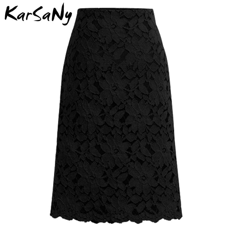 Women A-line Skirt Lace Elegant Office Skirts Womens Black Pencil Velvet Skirt For Women Warm Skirts Knee-length High Waist 2021