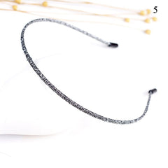 Girls Shiny Luxury Rhinestone Hair Band High Quality Diamond Pearls Hair Hoop Accessories for Women Crystal Headbands Ornaments