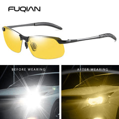 Photochromic Sunglasses Men Women Vintage Metal Polarized Sun Glasses For Male Night Vision Driving Sunglass