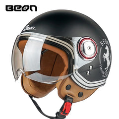 Capacete BEON 110B Motorcycle Scooter Helmet beon open face 3/4 motorbike jet vintage retro helmets Casco ECE Certification