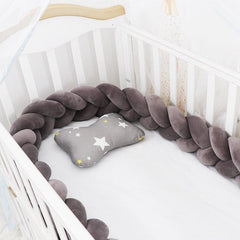 3M Baby Bumper Bed Braid Knot Pillow Cushion Bumper for Infant cuna Bebe lit Crib Protector Cot Bumper Room Decor