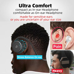 A6 Bluetooth 5.0 Headphones Sports Running Wireless Earphone comfortable 12 hours music Portable Bluetooth Headset with mic case