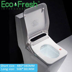 Ecofresh square smart toilet seat cover electronic bidet toilet bowls seat heating clean dry intelligent toilet lid for bathroom