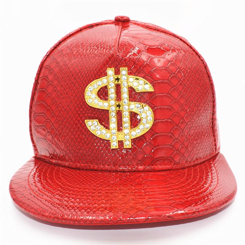 Doitbest Metal Golden dollar style men's Baseball Cap hip-hop cap leather Adjustable Snapback Hats for men and women