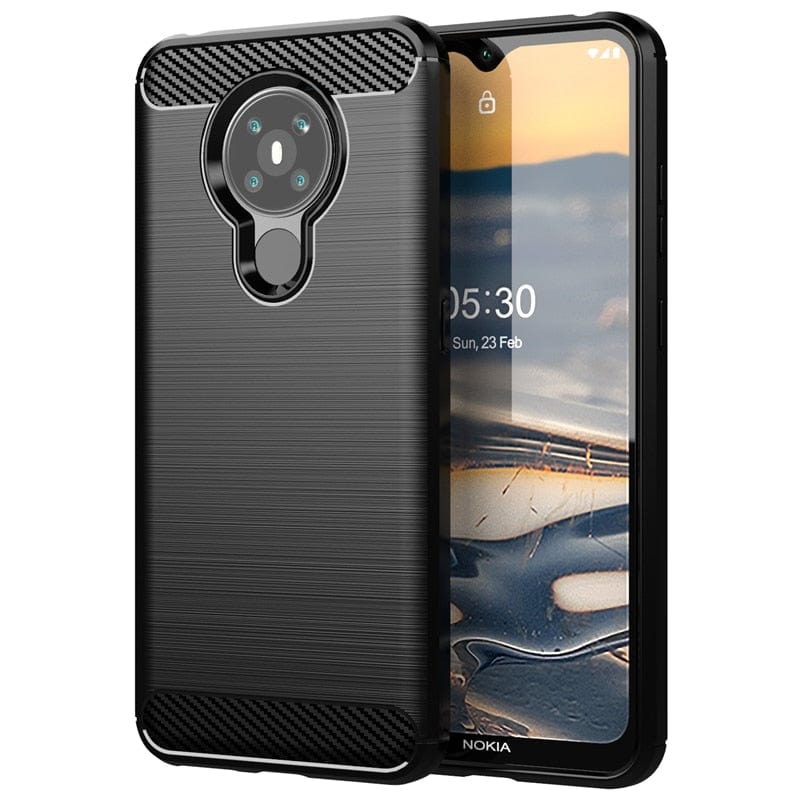 For Cover Nokia 5.3 Case For Nokia 5.3 Soft TPU Bumper Carbon Fiber Phone Case For Nokia XR20 2.4 3.4 5.4 6.2 7.2 8.3 5.3 Fundas