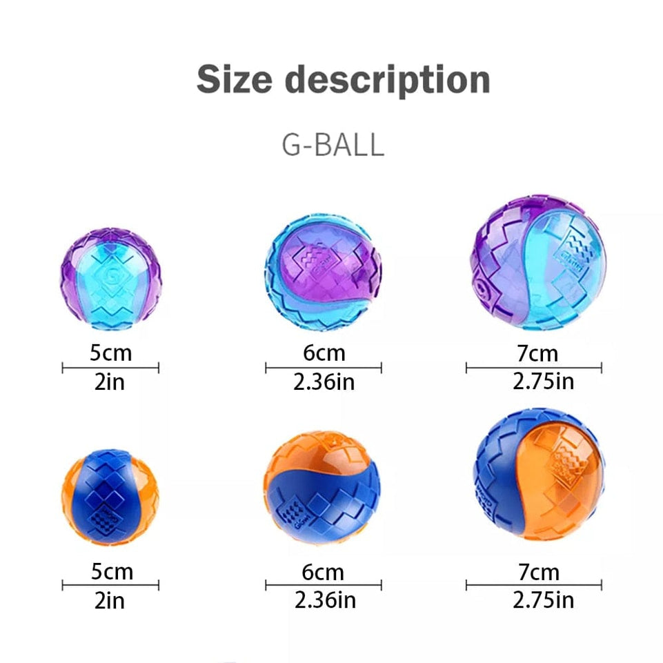 Pet Dog Squeaky Toys Ball Puppy Chew Toys Sound Pure Natural Non-toxic Rubber Outdoor Play Small Big Dog Funny Elasticity Ball