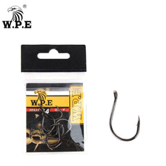 W.P.E Brand 1 pack Fishing Hook Size 7#-15# Barbed Hook High-Carbon Steel Single Circle Carp Fishhook Jig Tackle Accessories