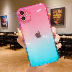 LOVECOM Gradient Clear Watercolor Phone Case For iPhone 13 12 14 Pro Max 11 Pro Max XS Max XR X 7 8 Plus Coque Soft TPU Cover