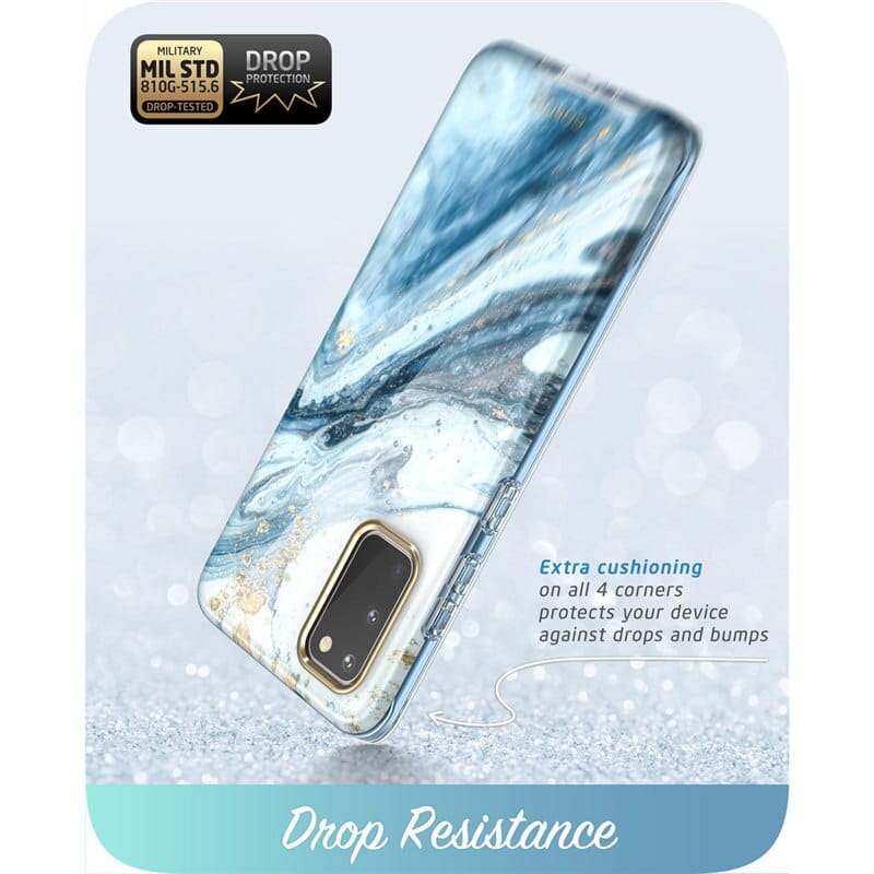 For Samsung Galaxy S20 Case / S20 5G Case i-Blason Cosmo Full-Body Glitter Marble Bumper Cover WITHOUT Built-in Screen Protector