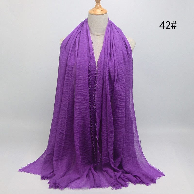 95*190cm women muslim crinkle hijab scarf femme musulman soft cotton headscarf islamic hijab shawls