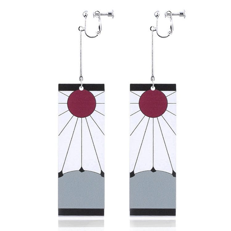 Anime Acrylic Drop Earrings Demon Slayer Kimetsu no Yaiba Blade of Ghost Earings For Women Men Cosplay Jewelry Accessories Gift