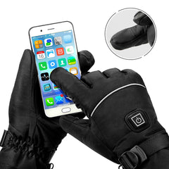 Motorcycle Gloves Waterproof Heated Moto Touch Screen Battery Powered Motorbike Racing Riding Gloves Winter##