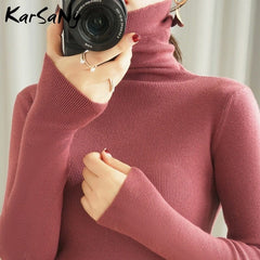 Women's Sweater Winter Clothes Women 2021 Black Turtleneck Sweaters Winter Warm Women's Turtlenecks Pullover Sweater Autumn Pull