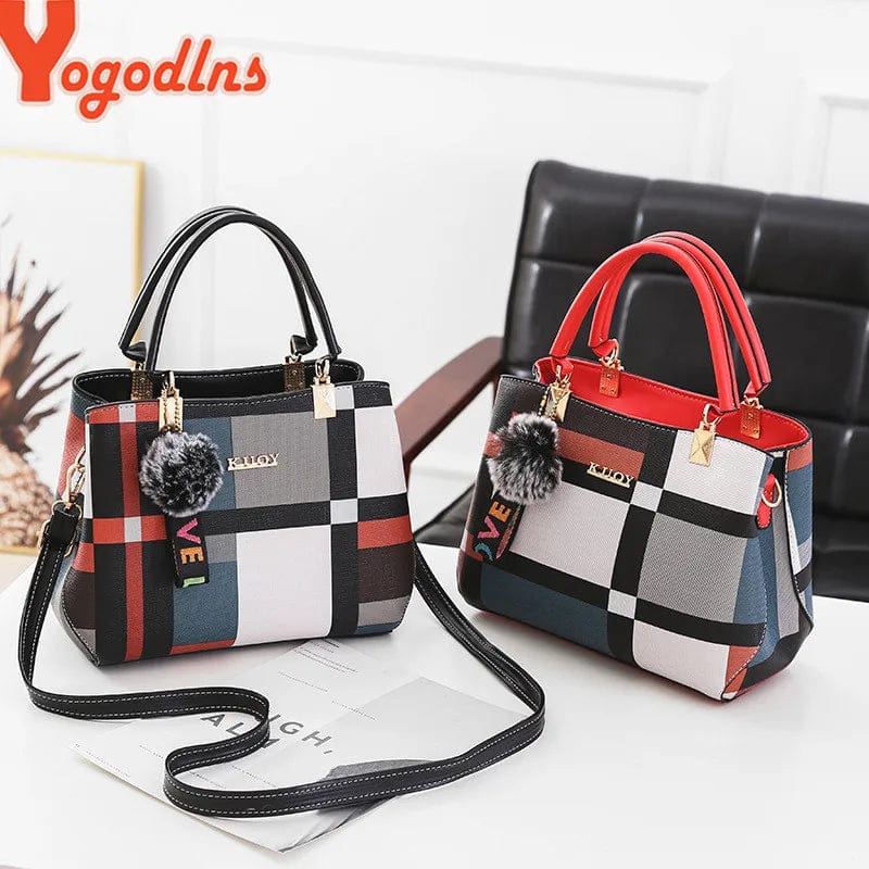 Luxury Handbag Women Stitching Wild Messenger Bags Designer Brand Plaid Shoulder Bag Female Ladies Totes