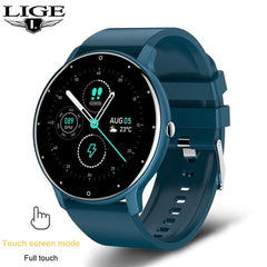 LIGE 2022 New Smart Watch Men Full Touch Screen Sport Fitness Watch IP67 Waterproof Bluetooth Smartwatch Men For Xiaomi Huawei