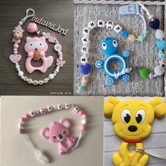 TYRY.HU Silicone Rodent Koala Cartoon Animal BPA Free Rodents Teething Necklace Food Grade Infant Chewable Toys Baby Product