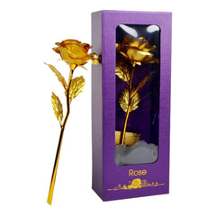 24k Gold Plated Rose With Love Holder Box Gift Valentine's Day Mother's Day Gifts Flower Gold Dipped Rose