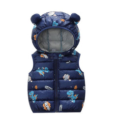 2020 Autumn Children Warm Down Vest Baby Cotton Waistcoat Kids Outerwear Vest Children Clothing Boys Girls Hooded Jackets Vest