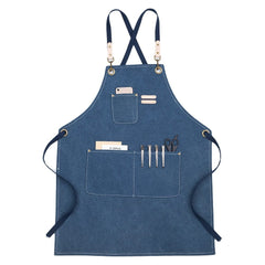 2021 New Thick Canvas Unisex Apron Bib Chef Kitchen Aprons for Women Men Coffee Shop Barber BBQ Bib working uniform