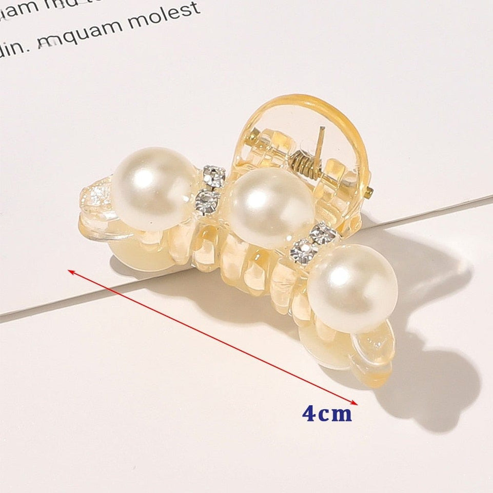 Korean Acrylic Hair Claws Pearl Claw Clips For Woman Large Size Barrette Crab  For Girl Shark Clip Fashion Hair Accessories