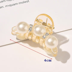 Korean Acrylic Hair Claws Pearl Claw Clips For Woman Large Size Barrette Crab  For Girl Shark Clip Fashion Hair Accessories