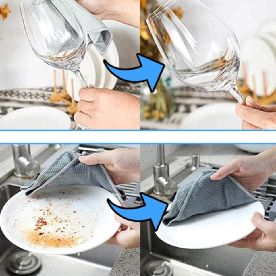 NanoScale Streak-Free Miracle Cleaning Cloths Reusable And Rewashable Microfiber Cleaning Cloth Housework Cleaning Tools