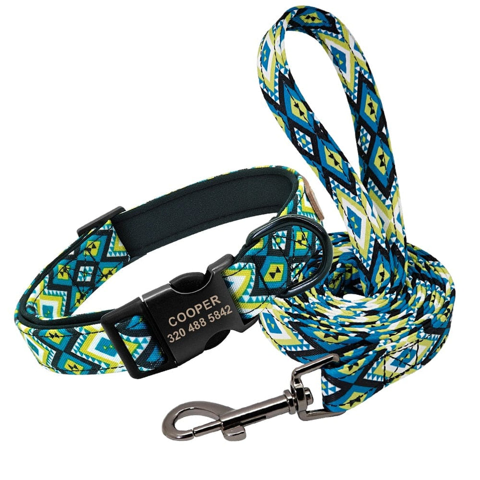 Personalized Dog Collar Leash Custom Puppy Pet Collar Pitbull Collars Pet Product Small Dog Collar for Small Medium Large Dog - Wowza