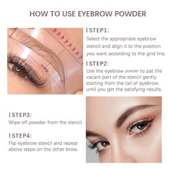 New Eyebrow Stamp Shaping Makeup Waterproof Brow Powder Natural Eye Eyebrow Stick Hair Line Contour Brown Black 6 Color