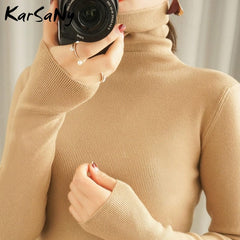 Women's Sweater Winter Clothes Women 2021 Black Turtleneck Sweaters Winter Warm Women's Turtlenecks Pullover Sweater Autumn Pull