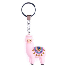 New Qualitied Original cartoon Lamb cute Luck Zodiac Alpaca keychain key ring Simulation Animals Pendant Jewelry Birthday gift