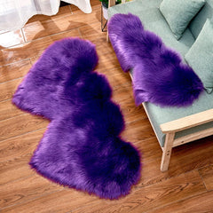 Winter Carpets For Living Room Double Love Heart Shaggy Area Rugs Valentine's Day Gift Shaggy Plush Floor Fluffy Mats tapetes 30