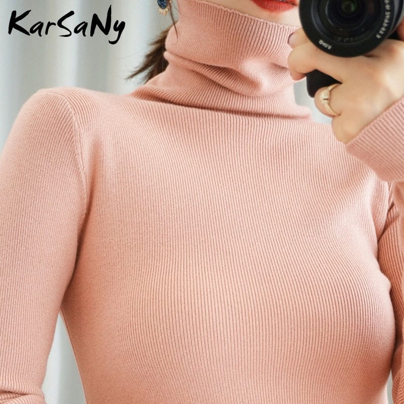 Women's Sweater Winter Clothes Women 2021 Black Turtleneck Sweaters Winter Warm Women's Turtlenecks Pullover Sweater Autumn Pull