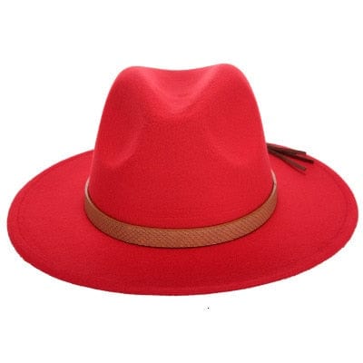 Women Wide Brim Wool Felt Jazz Fedora Hats Panama Style Ladies Trilby Gambler Hat Fashion Party Cowboy Sunshade Cap