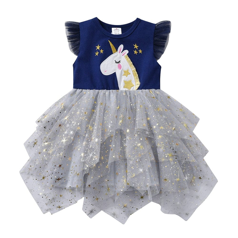 Vestido Infantil Kids Summer Princess Dress Girls Performance Costumes Children Birthday Party School Casual Unicorn Dresses