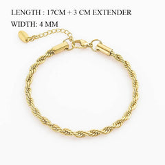 New Gold Plated Curb Cuban Chain Bracelets & Bangles For Women Stainless Steel Thick Link Chain Bracelets Fashion Jewelry