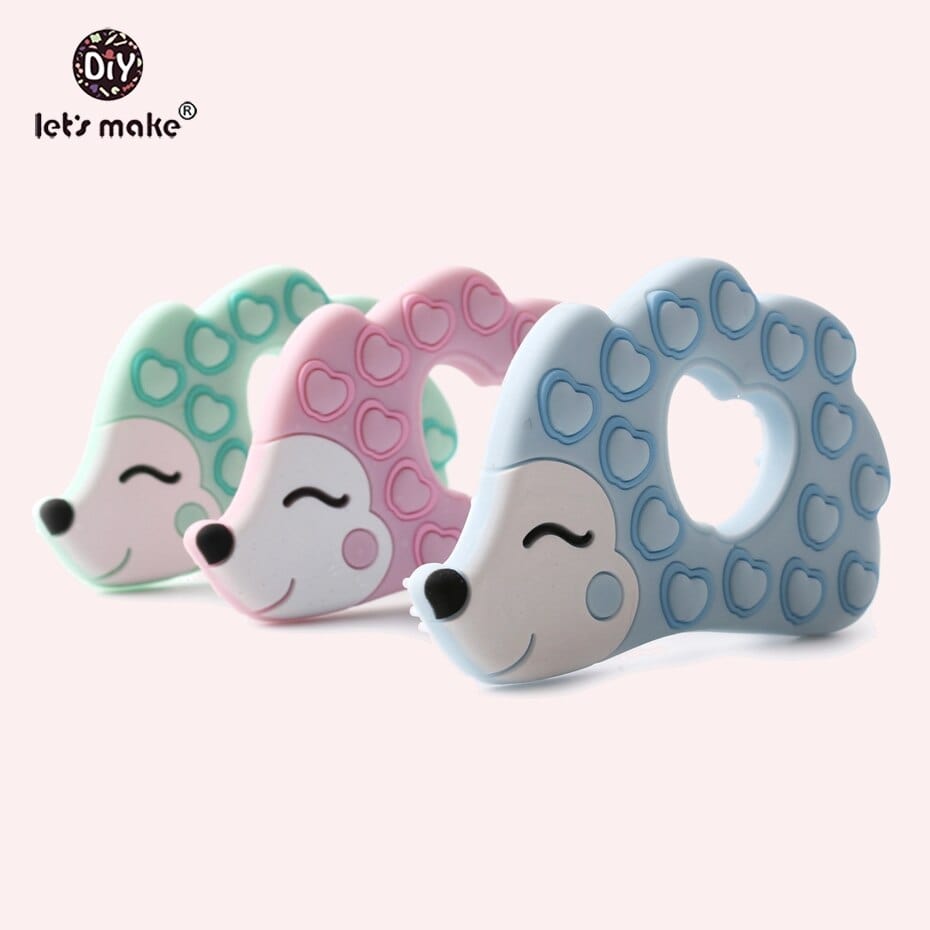 Tiny Rod BPA Free Food Grade Silicone Teethers Cartoon Animals Shape Pacifier Clips DIY Accessories Baby Teething 1pc Let's Make