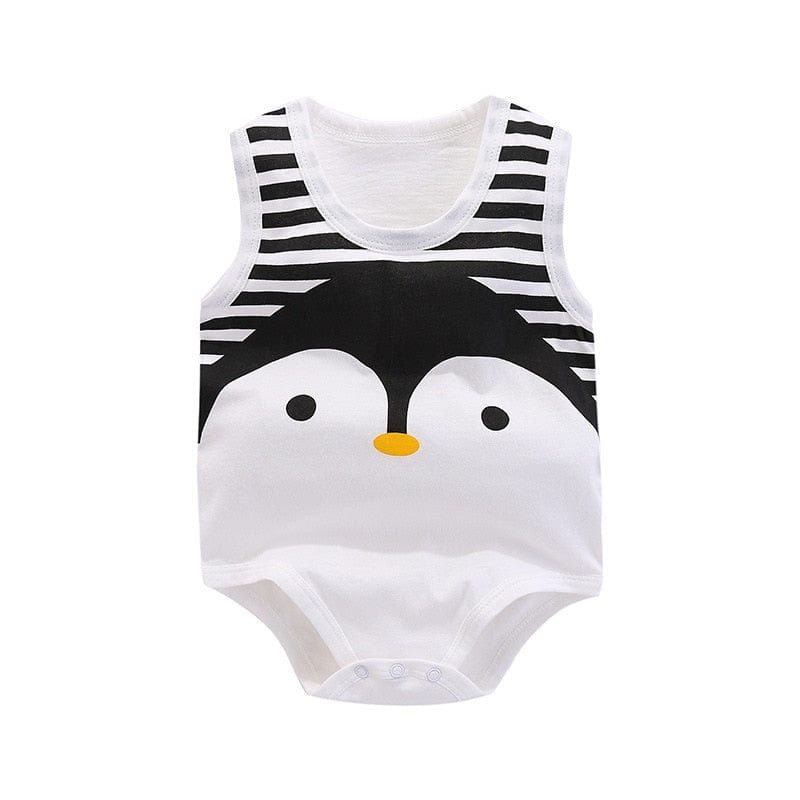 Summer Sleeveless Animal Bodysuit Newborn Baby Boy Bodysuit cotton funny swimsuit Body Baby Girl costume Minibabies short home