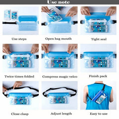 Waterproof Swimming Bag Ski Drift Diving Shoulder Waist Pack Bag Underwater Mobile Phone Bags Case Cover For Beach Boat Sports