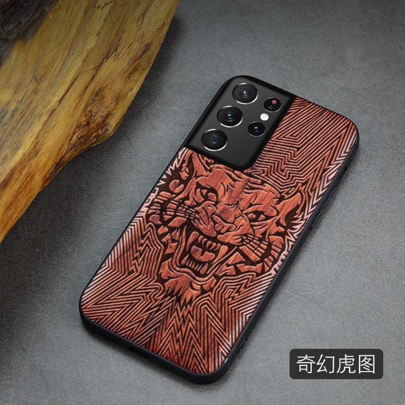 For Samsung Galaxy S21 Ultra Case Boogic Original Wood funda S21 S21+ Wood Cover Phone Case For Samsung S21 Ultra