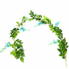 2x 7FT Artificial Wisteria Vine Garland Plants Foliage Trailing Flower flowers Outdoor home office hotel decor