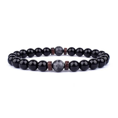 Volcanic Stone Bracelet for Men Lava Wooden 8mm Beads Bracelet Tibetan Buddha Wrist Chain Women Men Jewelry Gift New Bracelets