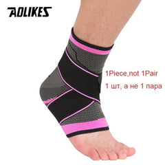 AOLIKES 1 PC Sports Ankle Brace Compression Strap Sleeves Support 3D Weave Elastic Bandage Foot Protective Gear Gym Fitness