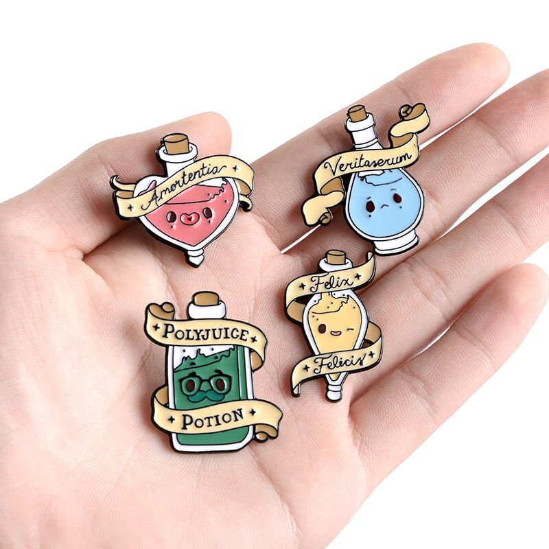 Magic Love Potions Enamel Pins Custom Brooches Lapel Pin Shirt Bag Colorful Badge Jewelry Gift For Lover Girl Friends