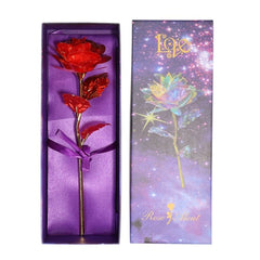 24k Gold Plated Rose With Love Holder Box Gift Valentine's Day Mother's Day Gifts Flower Gold Dipped Rose