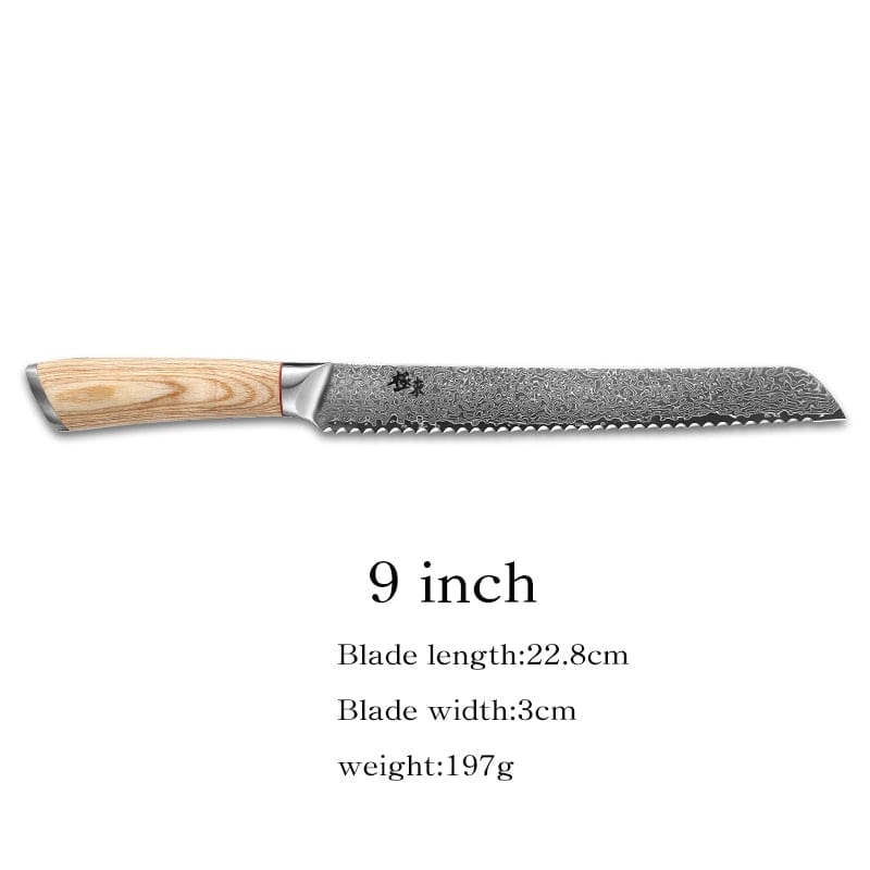 67-layer steel V gold 10 Damascus kitchen knife chef Gyuto Santoku Cleaver Paring Steak Slicing Utility Boning Salmon - Wowza