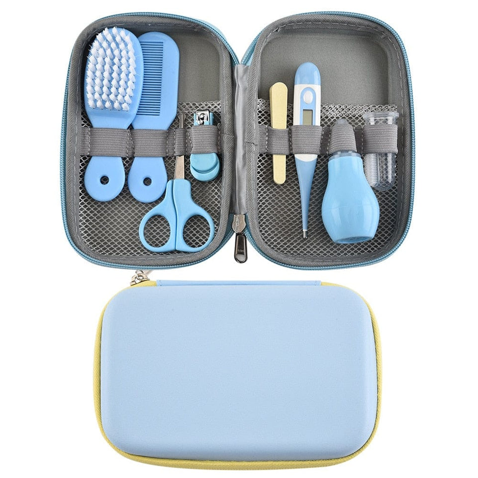 8Pcs/Set Baby Nail Trimmer Healthcare Kit Health Care Kit Portable Newborn Baby Grooming Kit Nail Clipper Safety Care Set