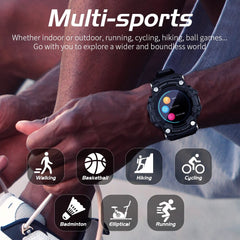 LOKMAT ATTACK Full Touch Screen Fitness Tracker Smart Watch Men Heart Rate Monitor Blood Pressure Smartwatch For Android iOS